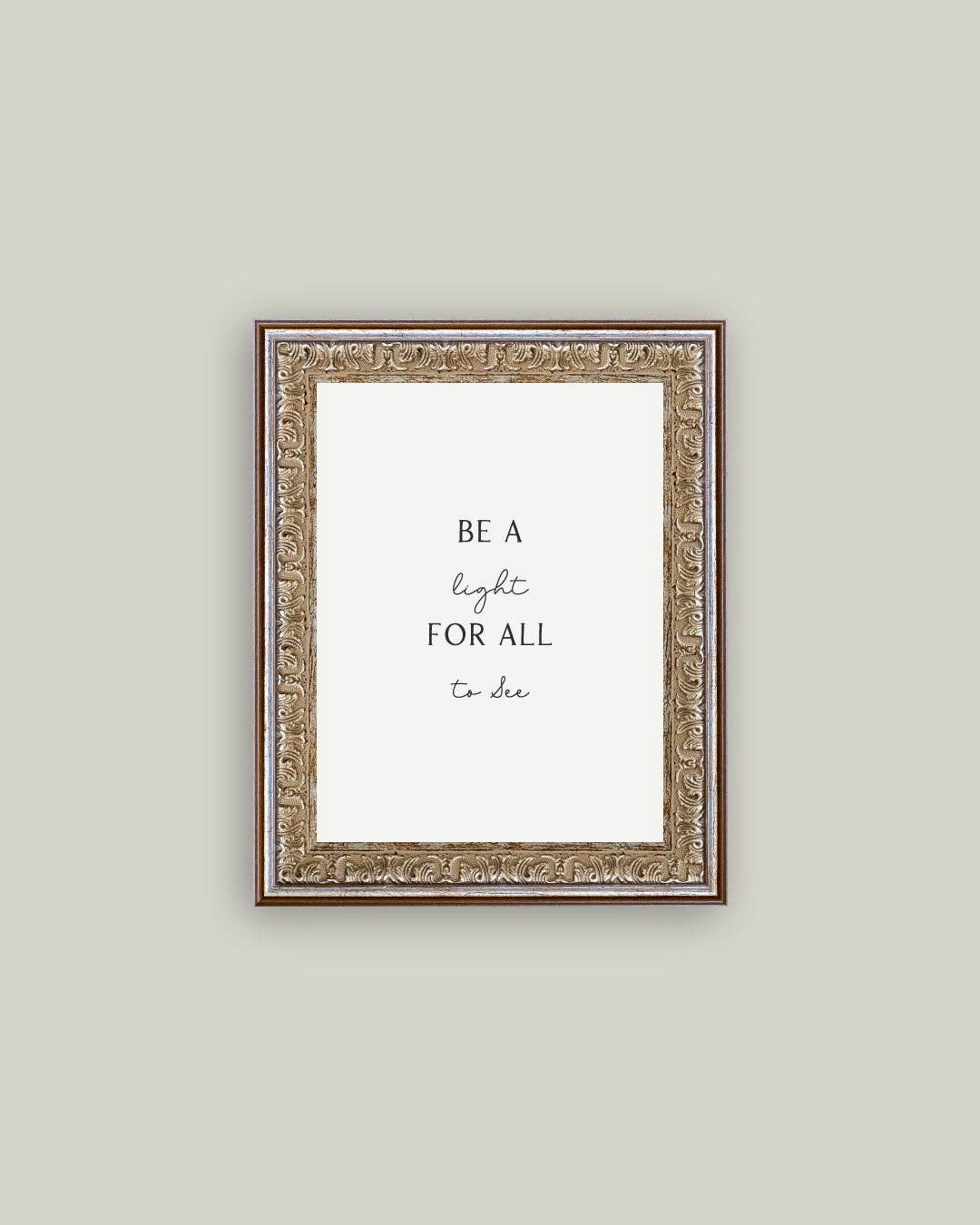 Be A Light For All To See Framed Antique Print
