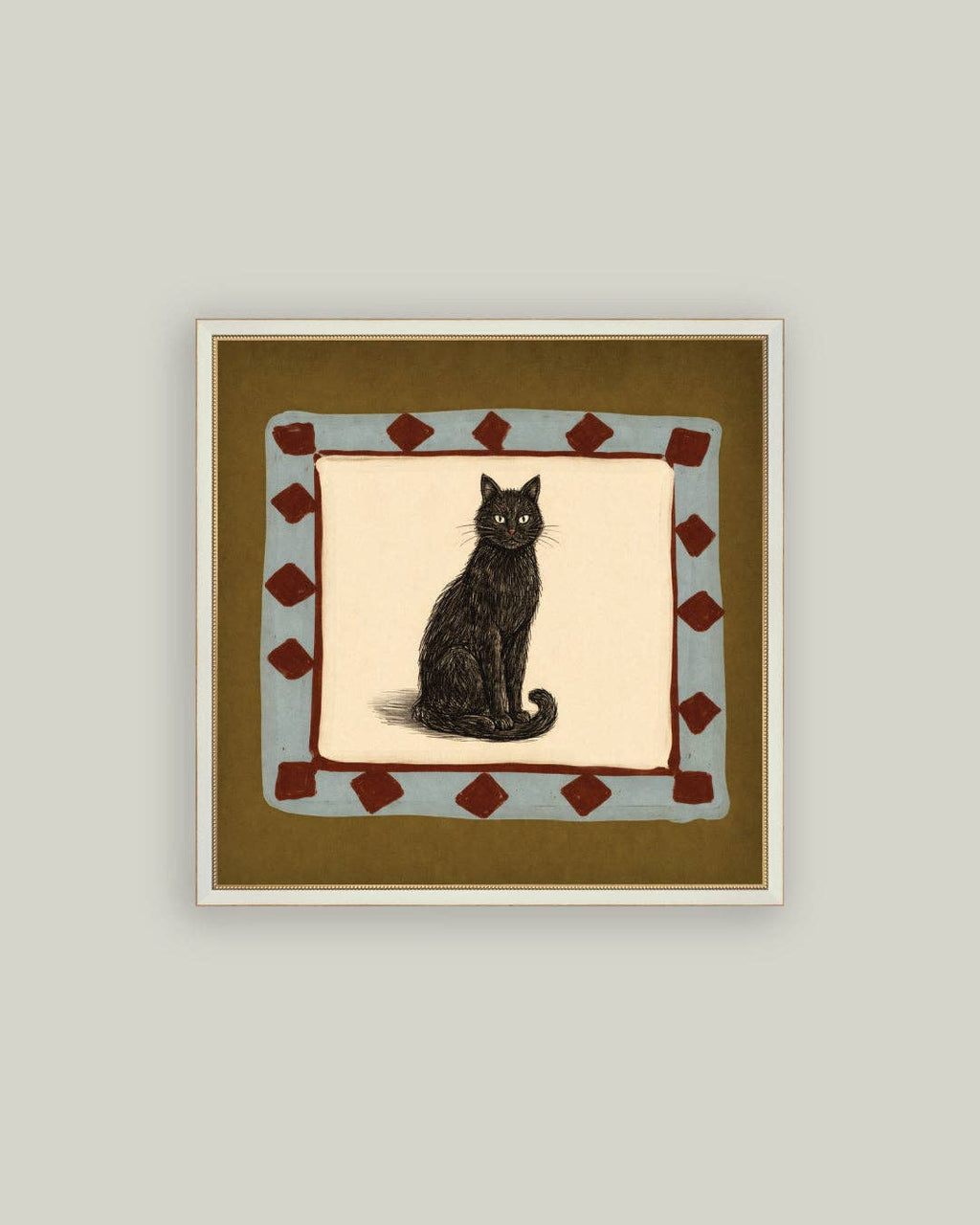 Watchful Black Cat