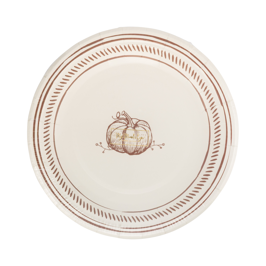 GTH1340 - Pumpkin Line Art Paper Plates