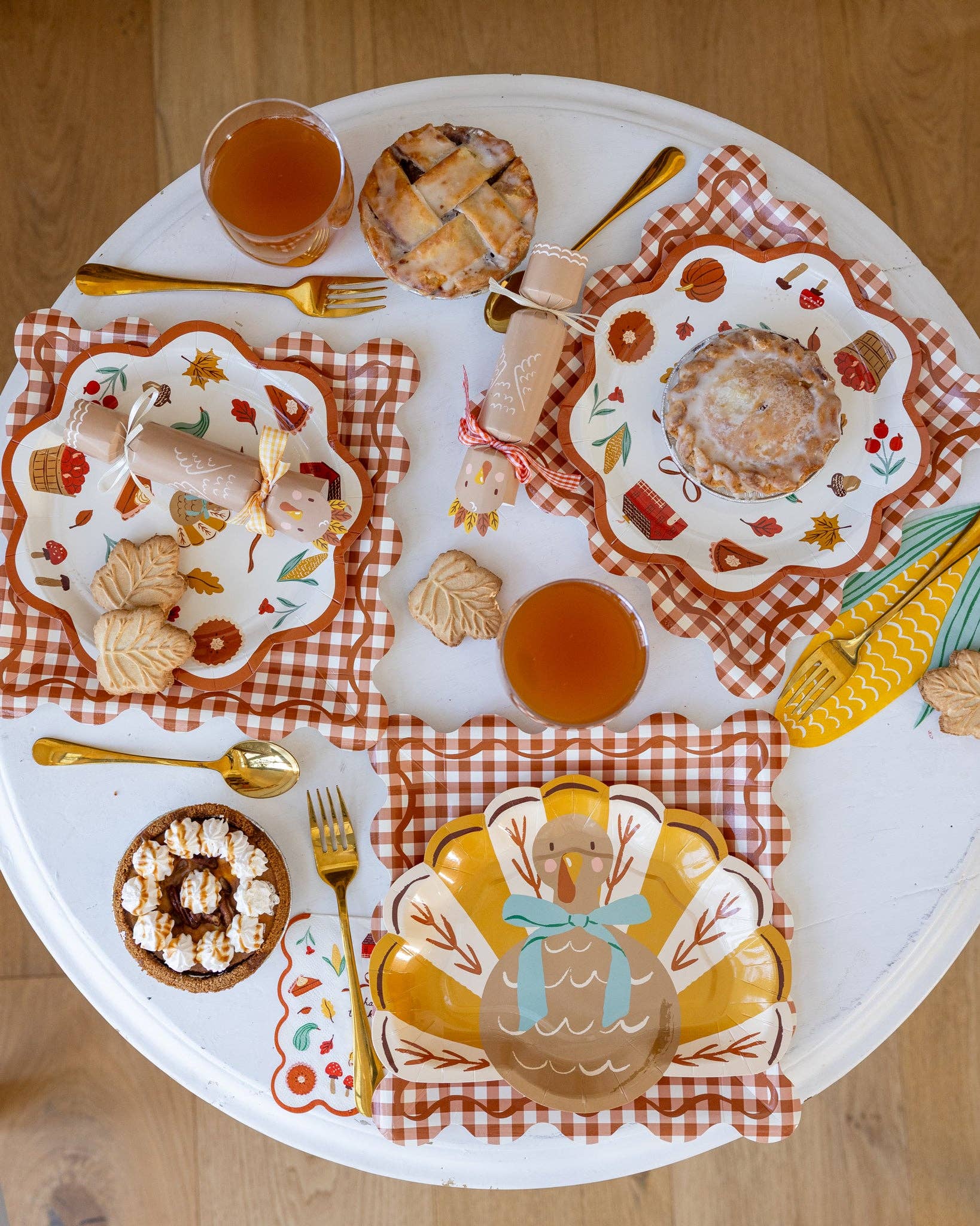 Gobble Turkey Shaped Paper Plates