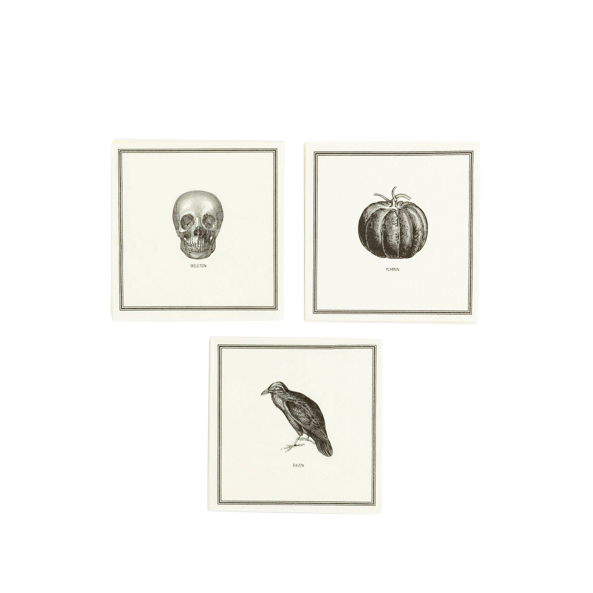 Vintage Halloween Paper Cocktail Napkin