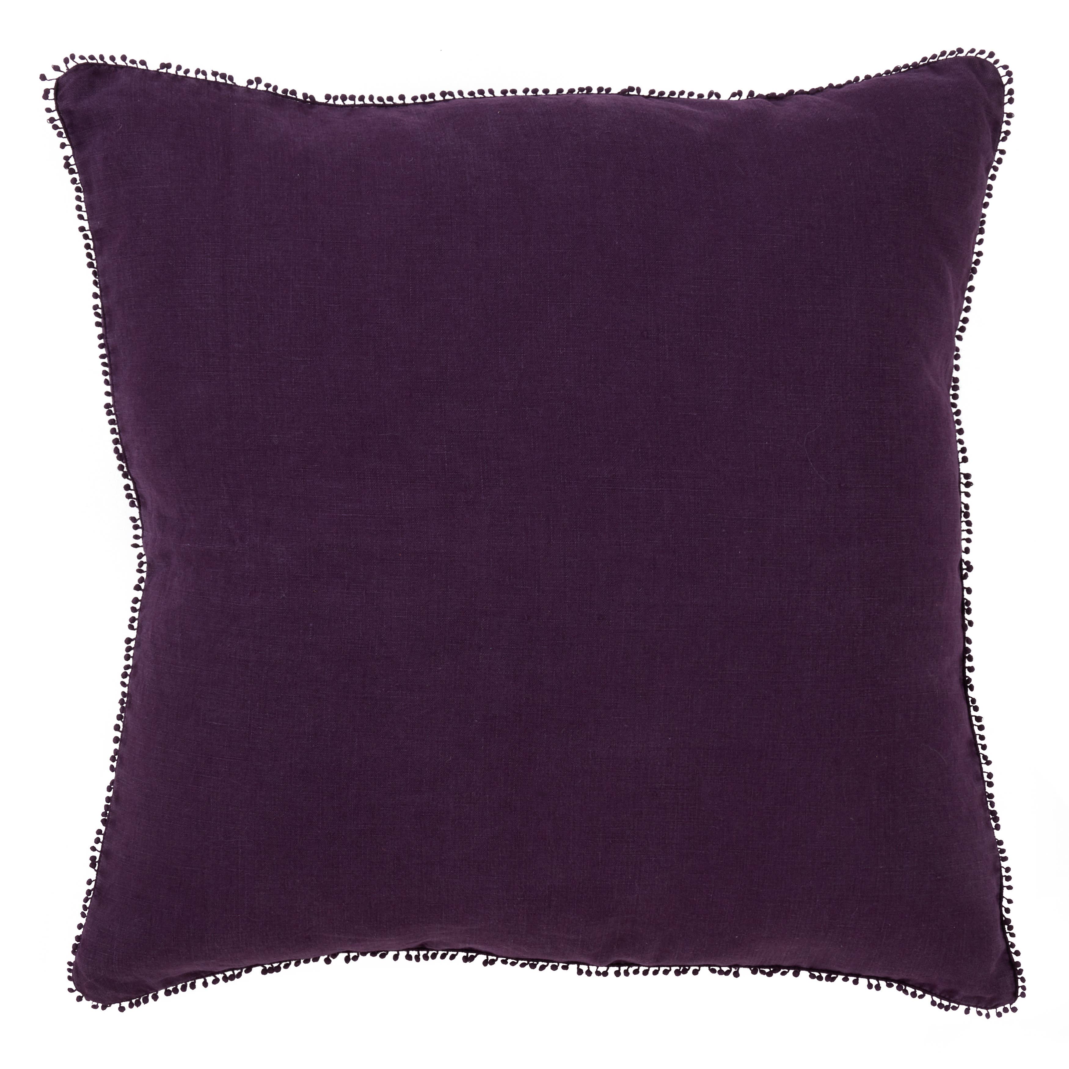 Pompom Design Pillow - Down Filled