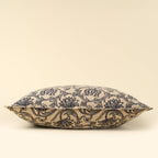 24x24 Lotus Linen Pillow-Blue