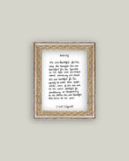 Beauty Script Framed Antique Print