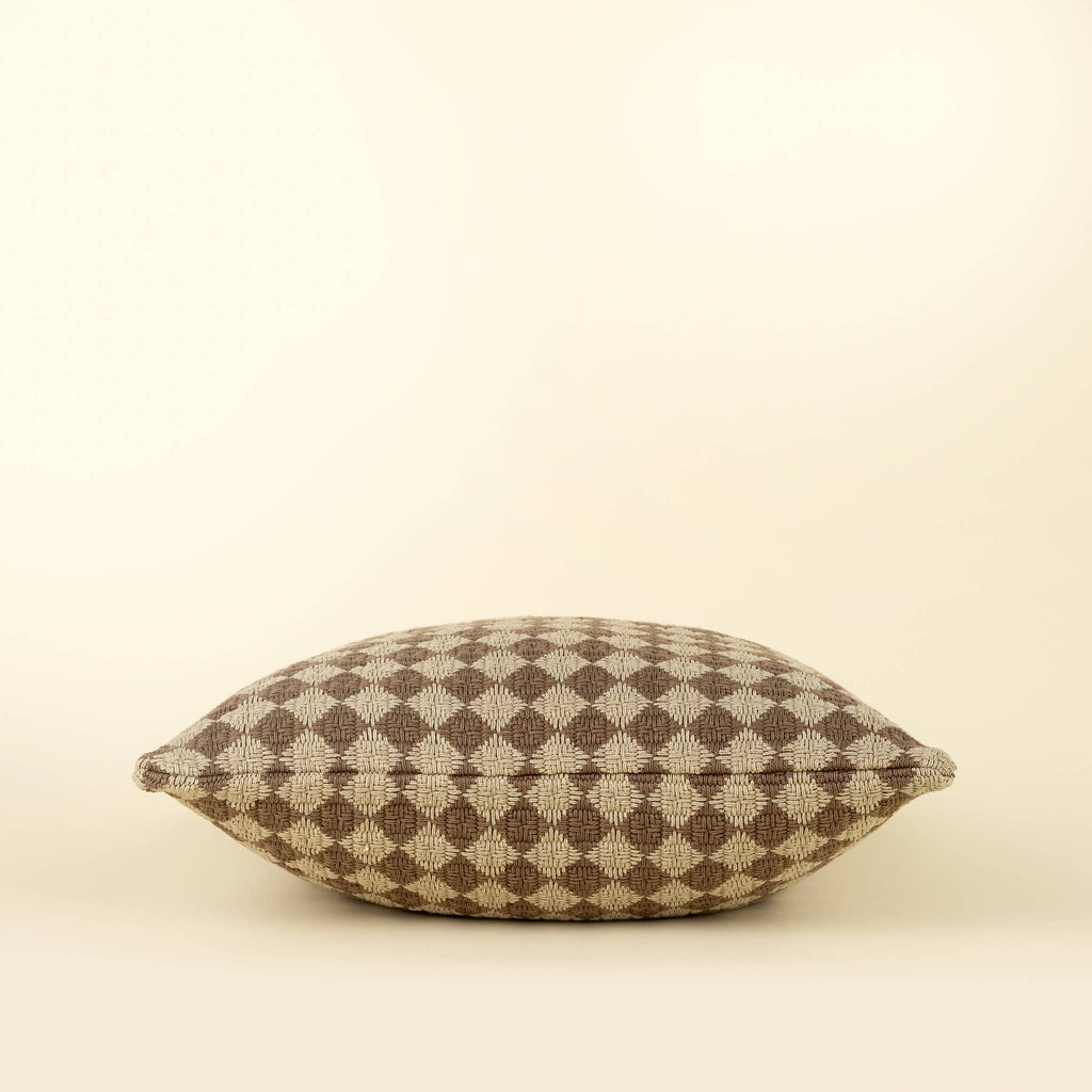 Brown Check Weave Pillow