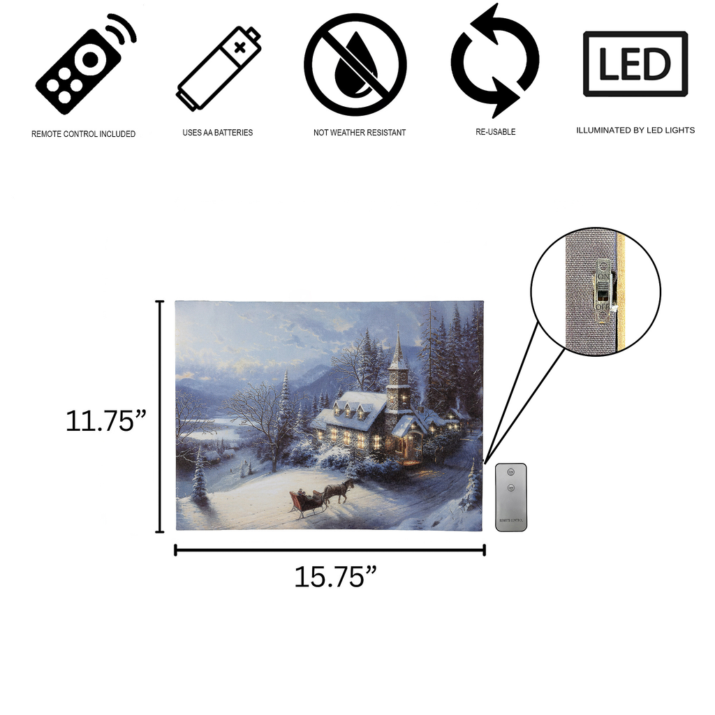 Winter Sleigh Ride Lighted Wall Art