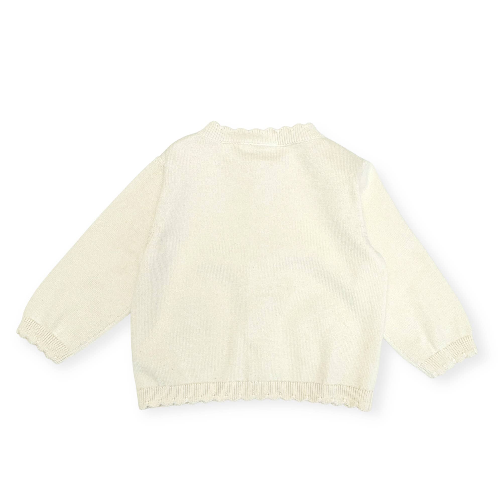 Strawberry Embroidered Pocket Baby Cardigan