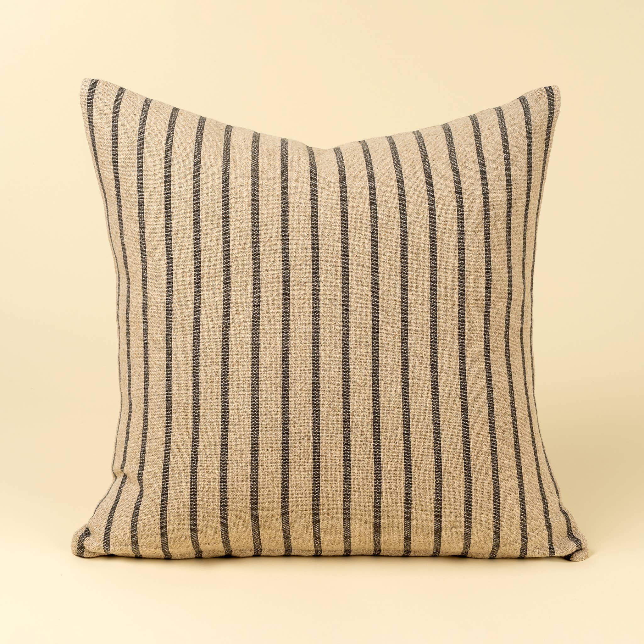 Silas Stripe Pillow Charcoal