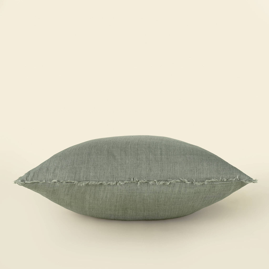 24x24 Lina Linen Pillow Flint Grey