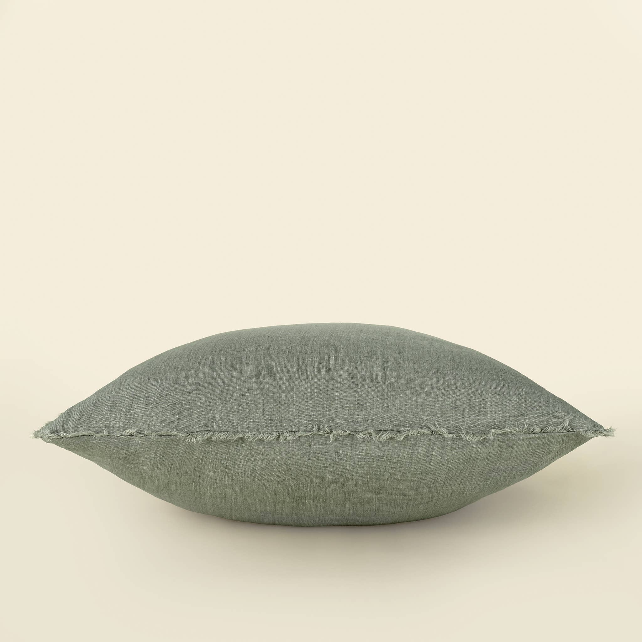 24x24 Lina Linen Pillow Flint Grey