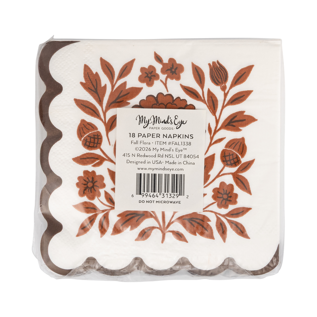 Fall Flora Cocktail Napkin