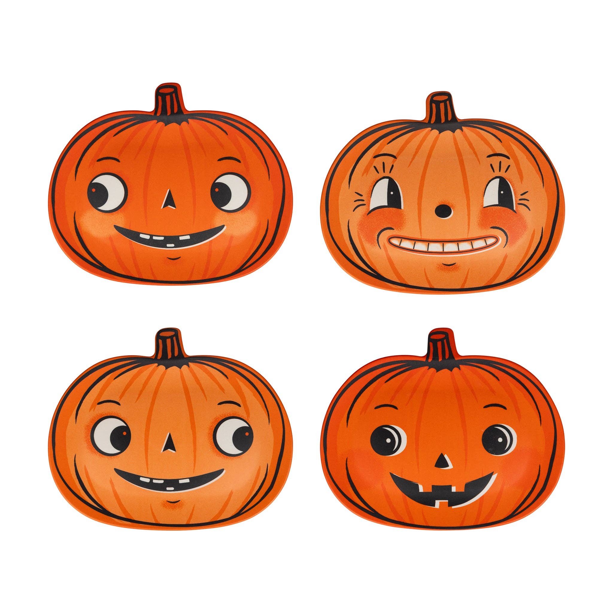 Vintage Pumpkin Bamboo Plates