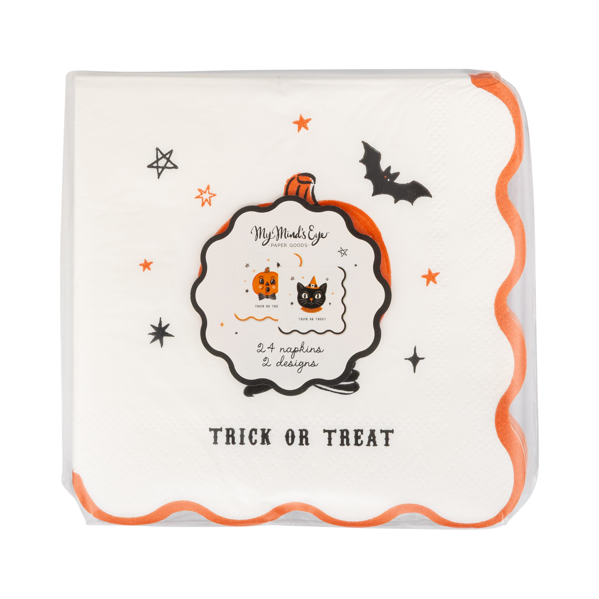Vintage Halloween Characters Cocktail Napkin