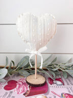 Valentine Antique Inspired Lace Heart Natural Tree