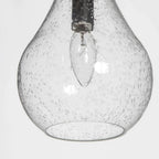 Tethyne 1-Light Wood Glass Pendant Light
