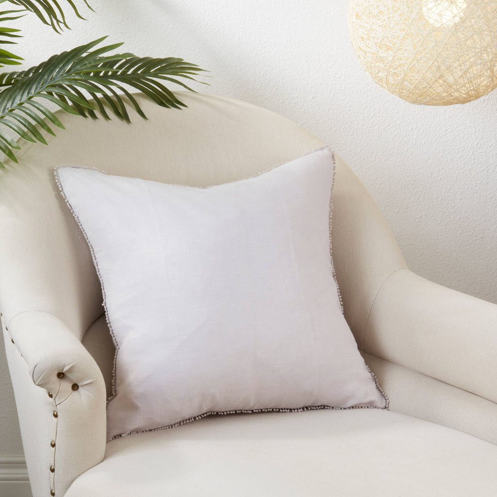 Pompom Design Pillow - Down Filled