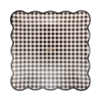 Black Gingham 10" Plate