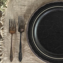 Black Crackle Melamine Plate
