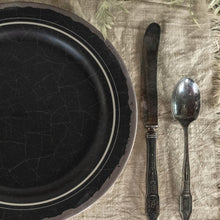 Black Crackle Melamine Plate