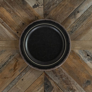 Black Crackle Melamine Plate