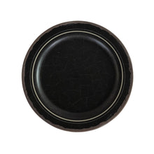Black Crackle Melamine Plate