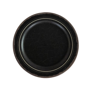 Black Crackle Melamine Plate