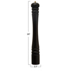 Black Rubberwood Salt & Pepper Mill – 20" Modern Grinder