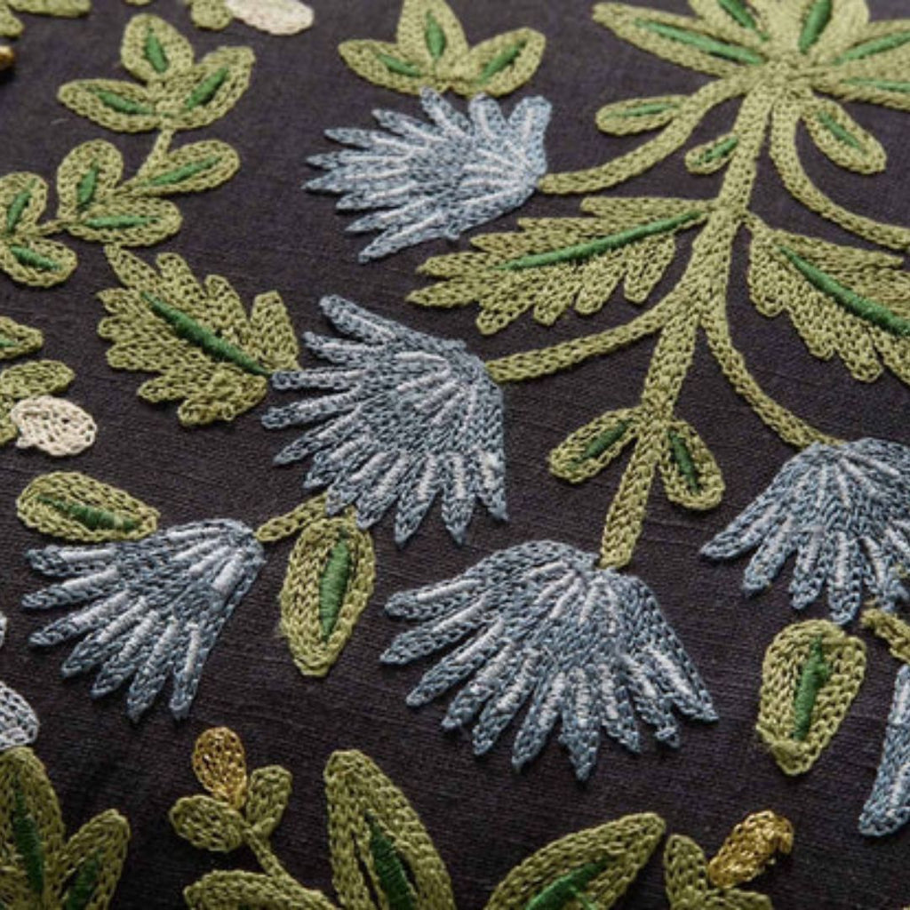 Blue & Green Wildflowers Lumbar Pillow - 13x21"