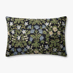 Blue & Green Wildflowers Lumbar Pillow