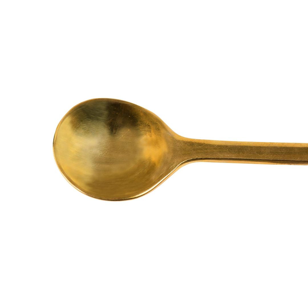 5" Brass Spoon with Bee – Gold Honey & Sugar Spoon