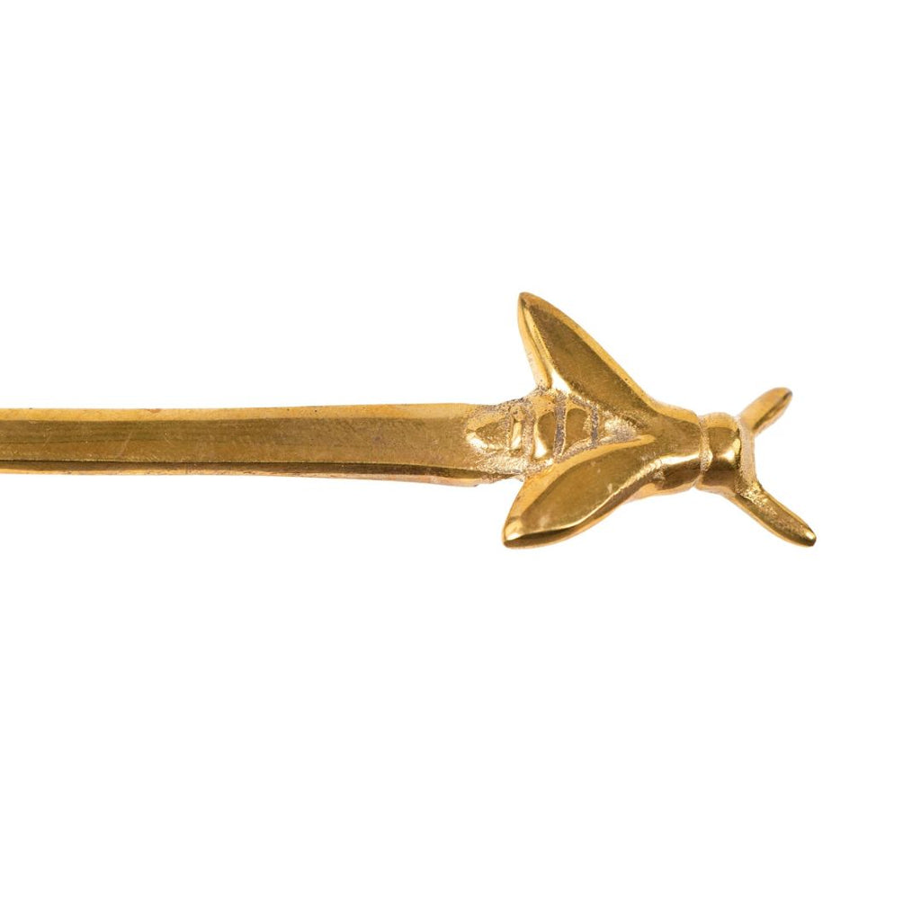 5" Brass Spoon with Bee – Gold Honey & Sugar Spoon