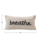 Lumbar Pillow - with "Breathe" print