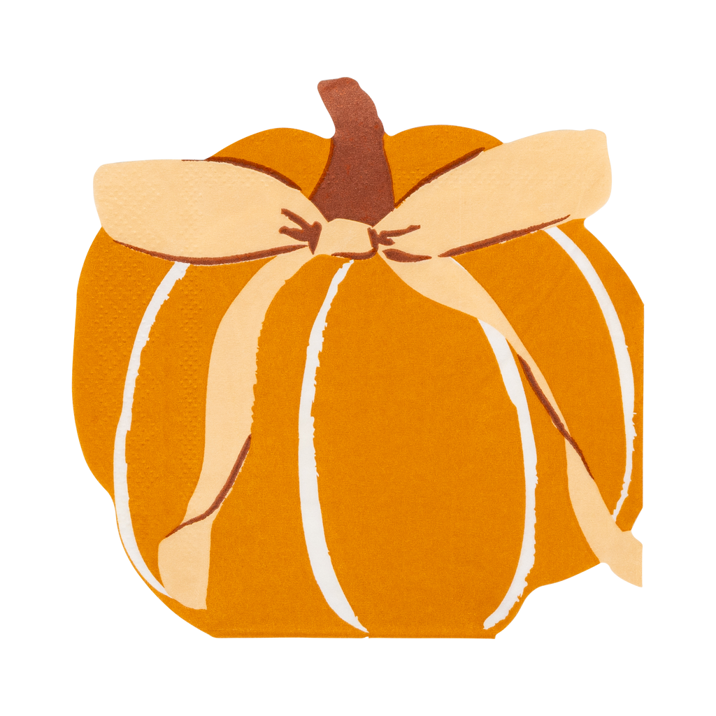Harvest Pumpkin Shaped Paper Napkins