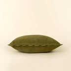 Moss Corduroy Scallop Pillow