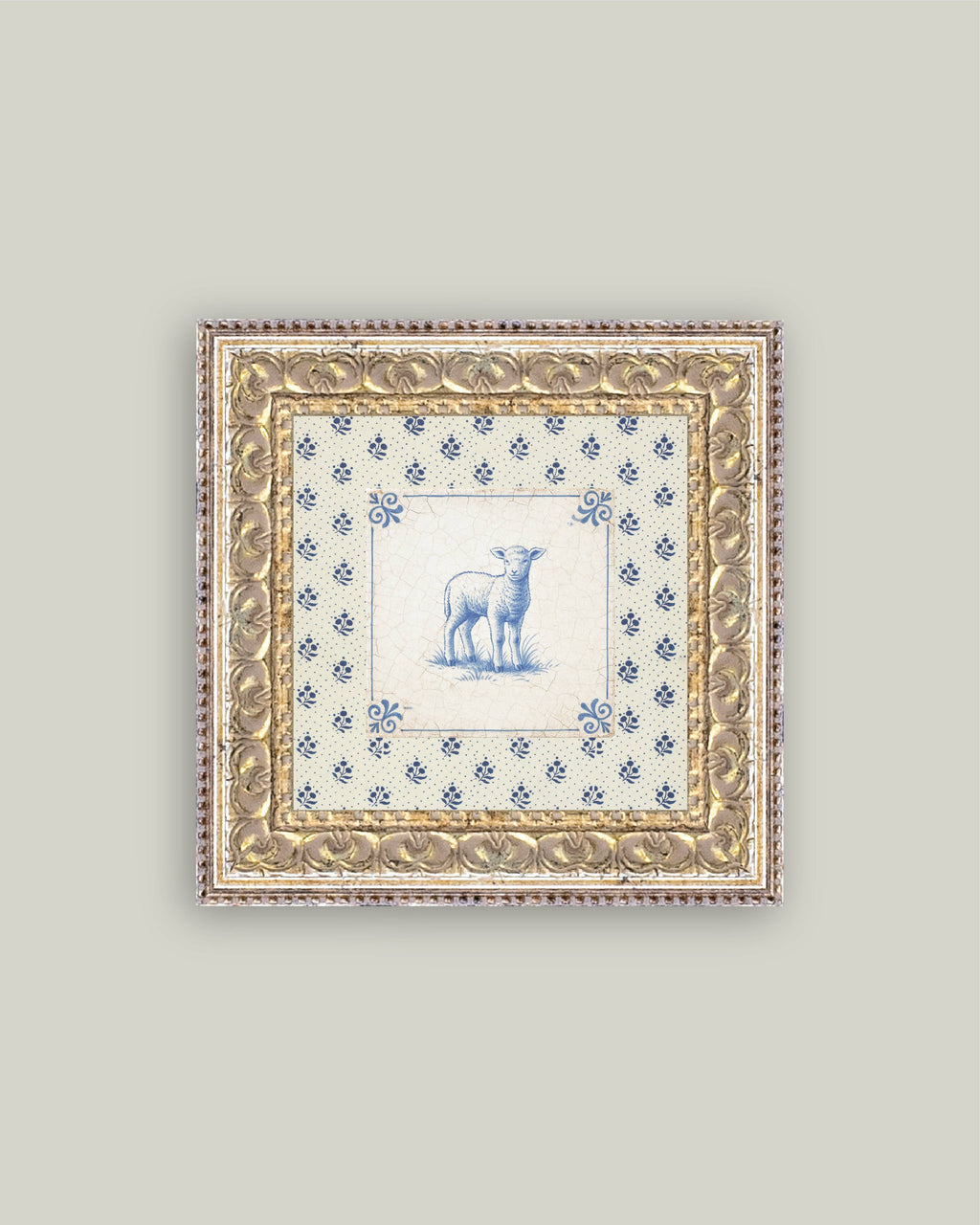 Delft Tile Lamb