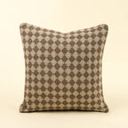 Brown Check Weave Pillow