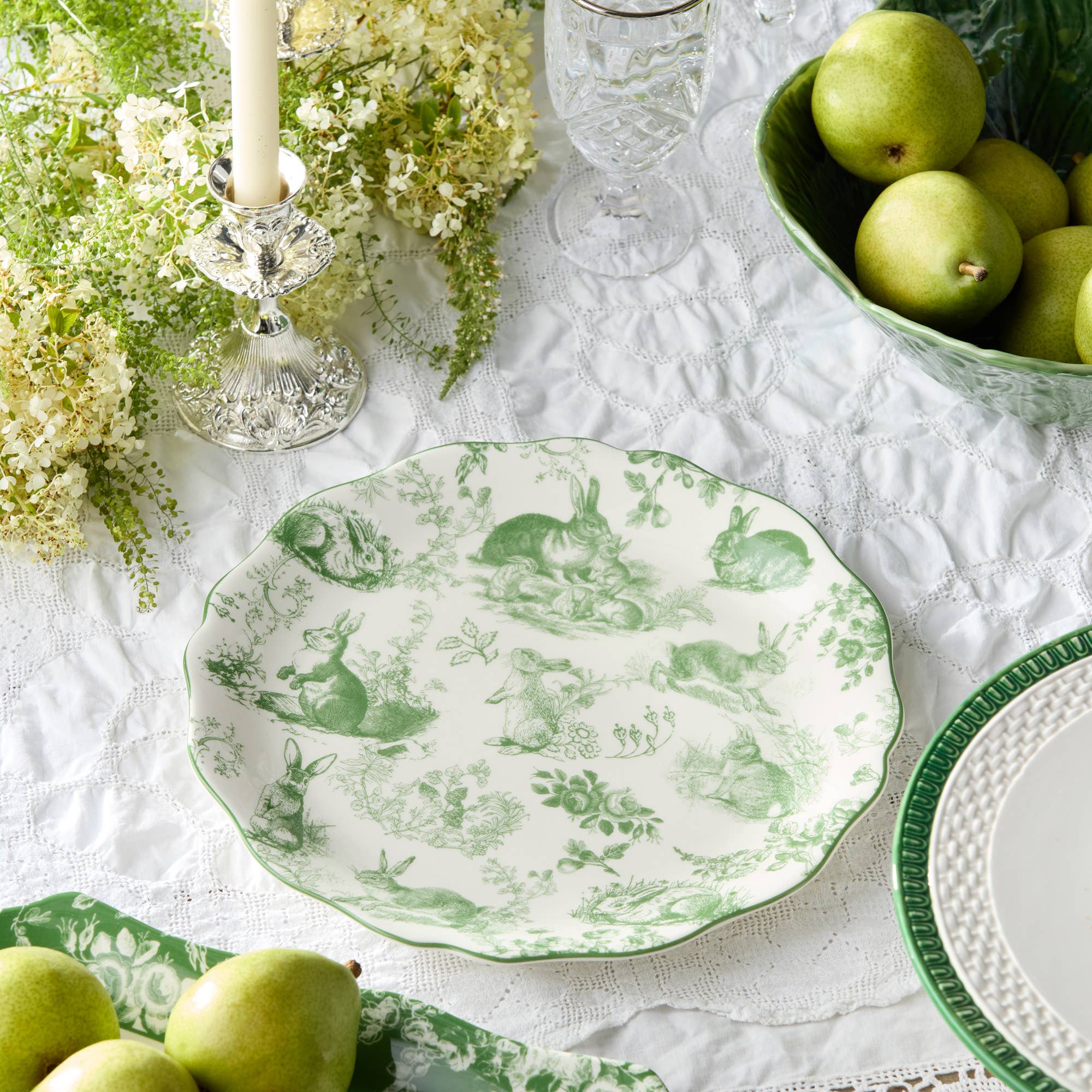 Le Jardin Round Platter 13in