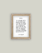 Beauty Script Framed Antique Print