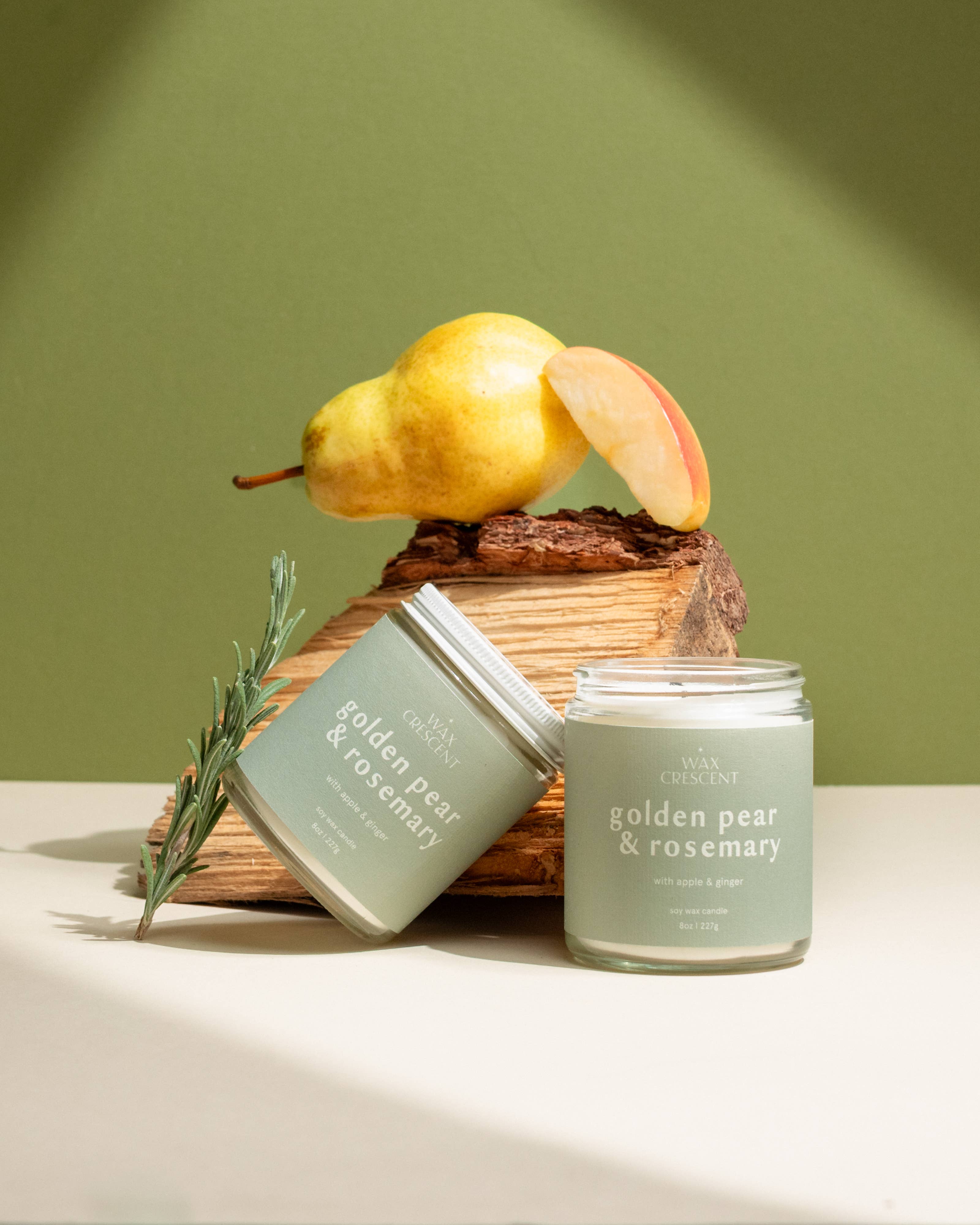 Golden Pear & Rosemary Soy Wax Candle
