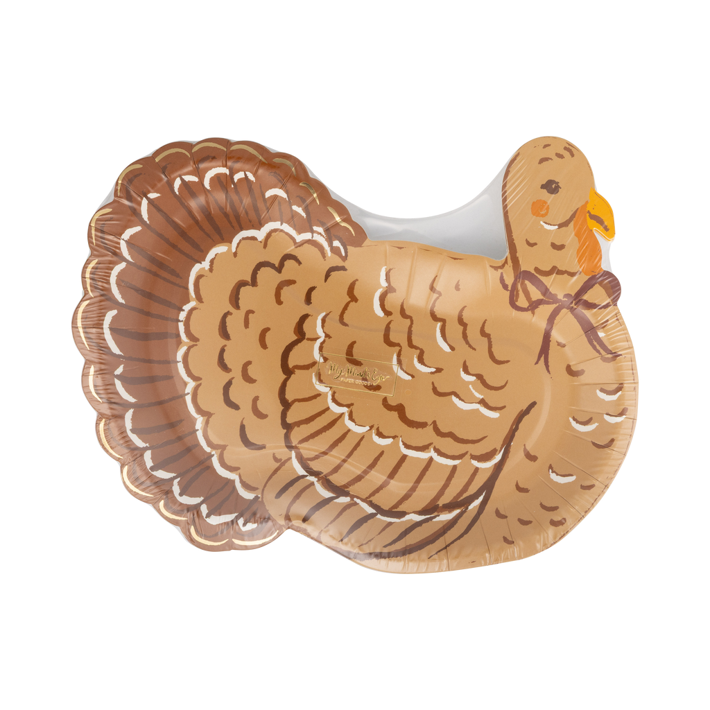 Harvest Turkey Shaped Paper Plates
