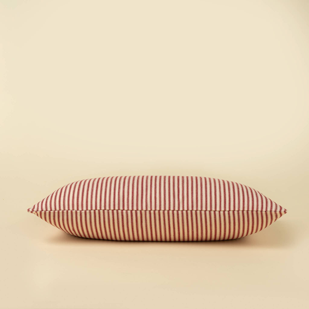 21x12 Red Ticking Pillow