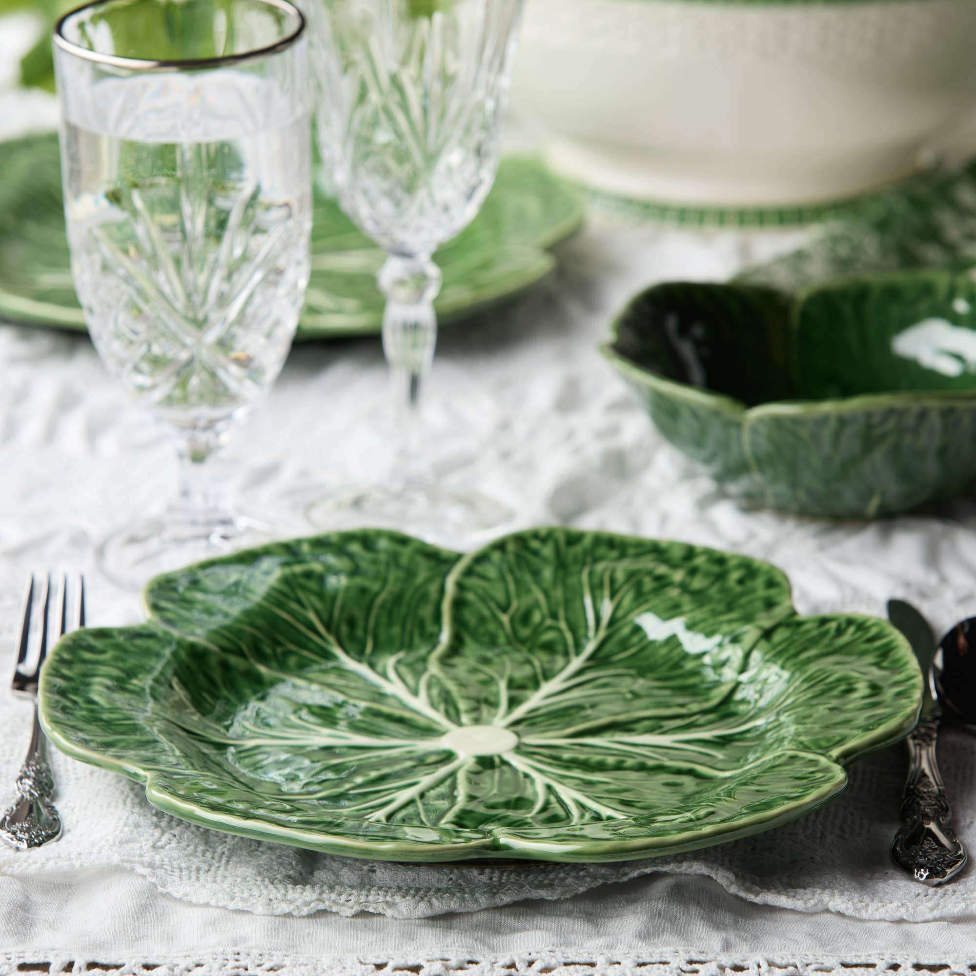 Le Jardin Cabbage Dinner Plate 11in