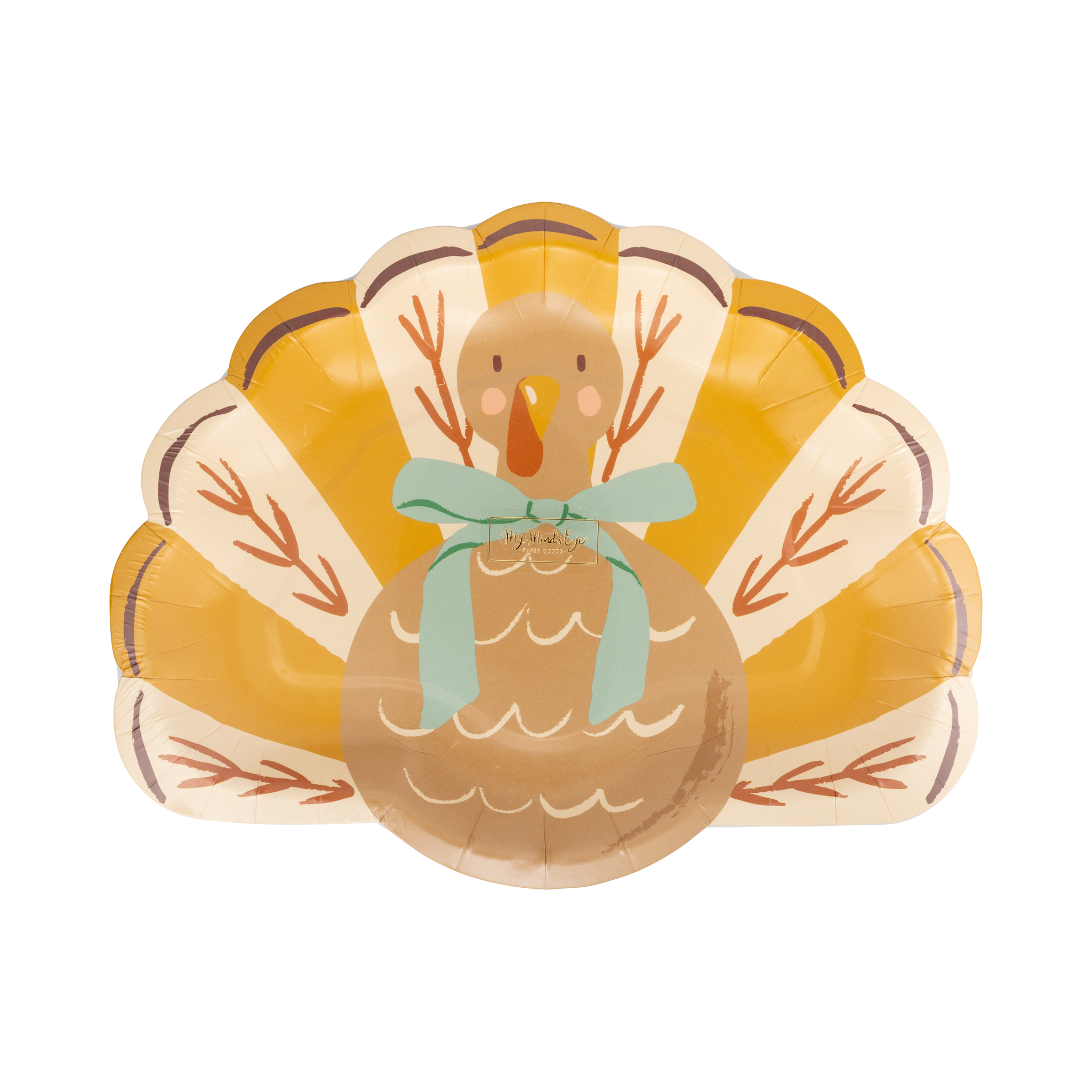 Gobble Turkey Shaped Paper Plates