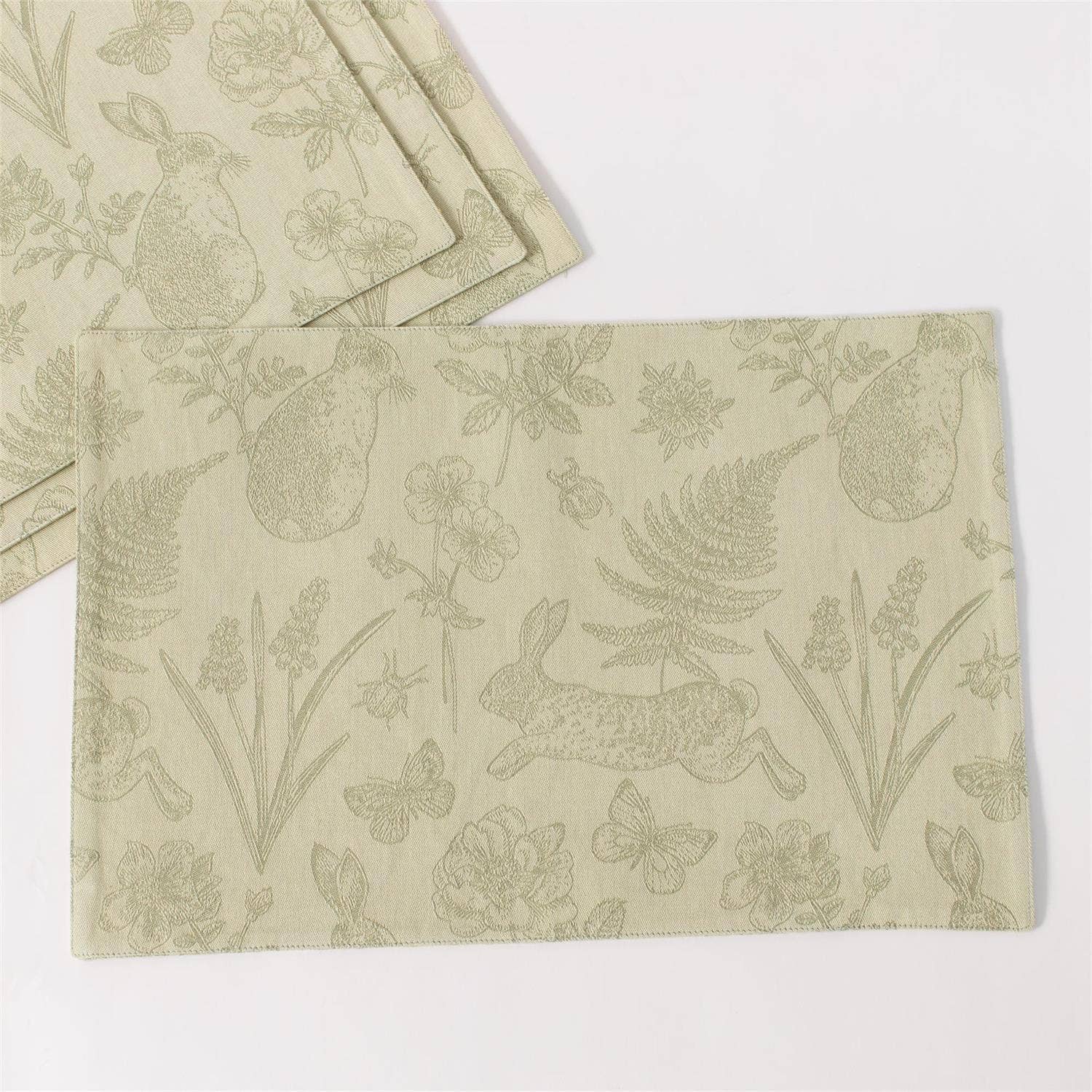 Rabbit & Fern Jacquard Placemat