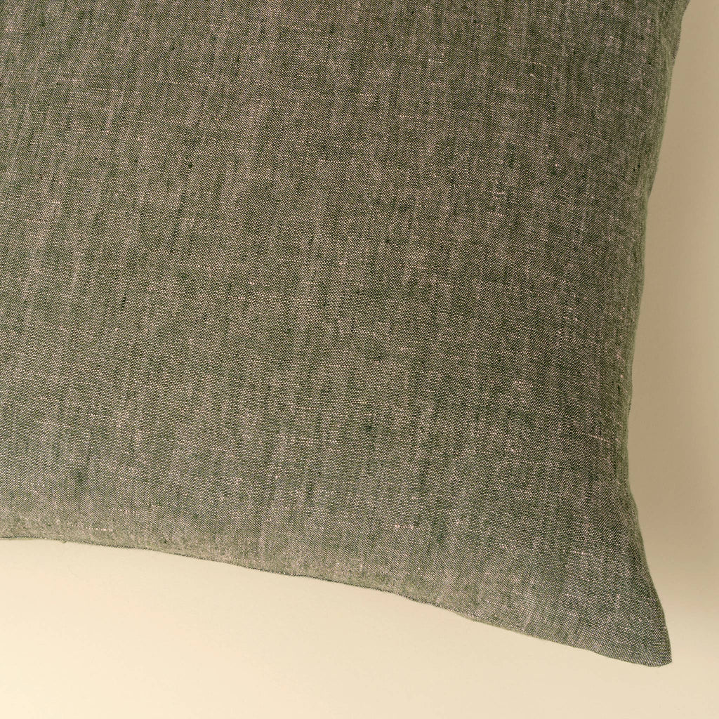 20x20 Linen Chambray Pillow -Green