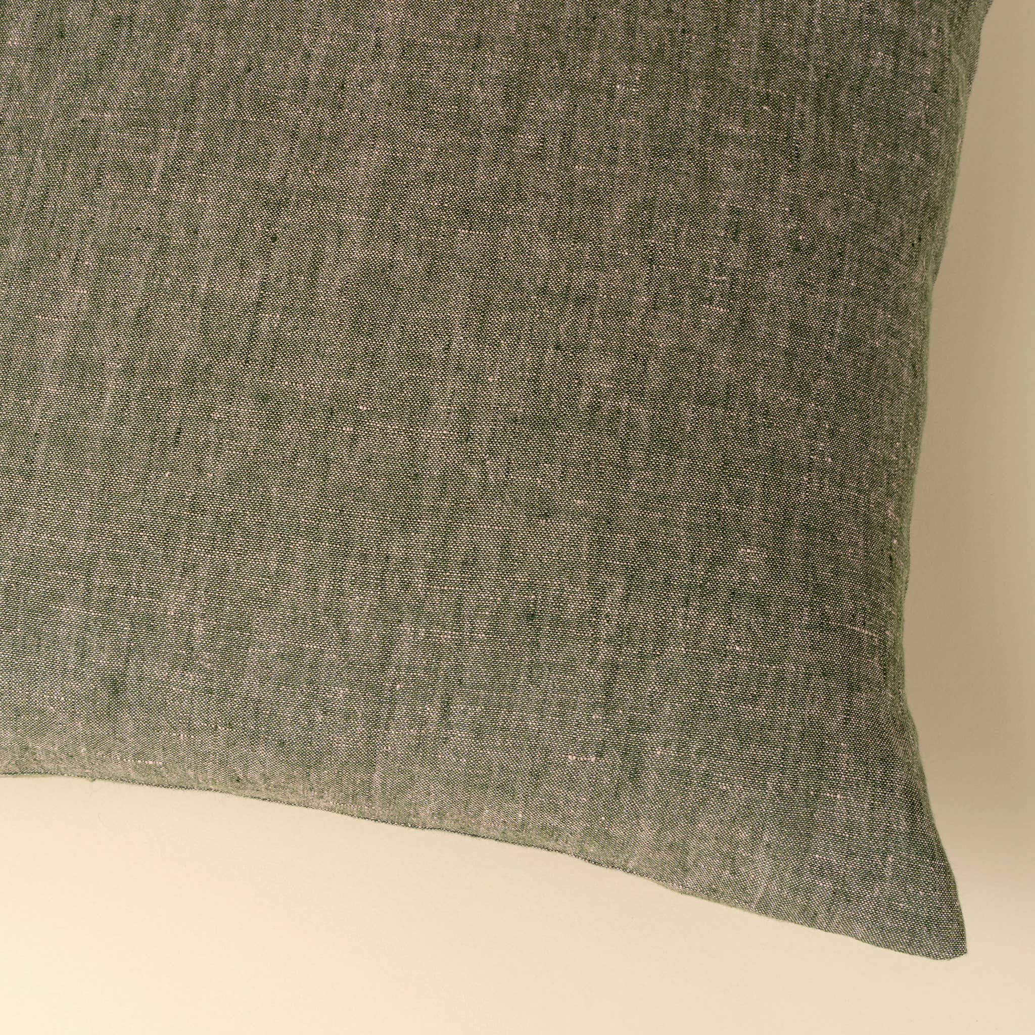 20x20 Linen Chambray Pillow -Green
