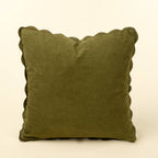 Moss Corduroy Scallop Pillow