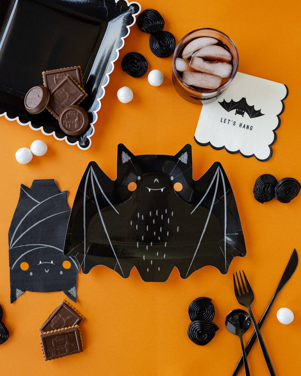 Freakin' Bats Let's Hang Paper Cocktail Napkin