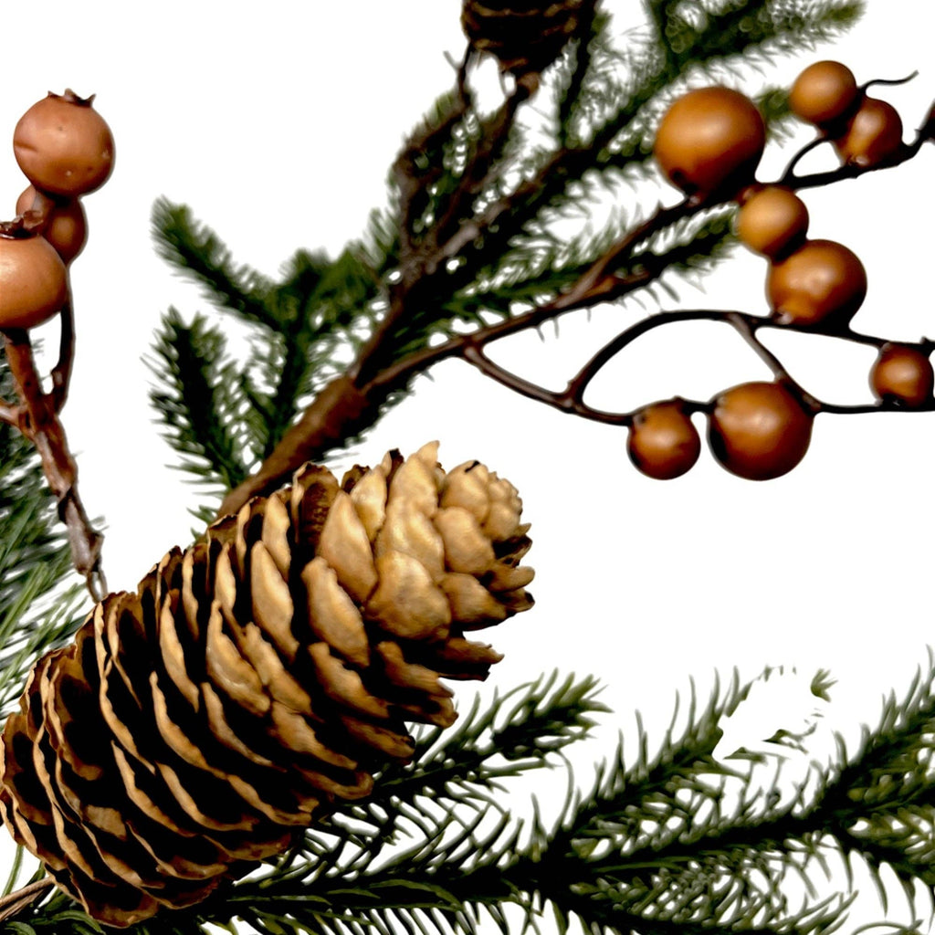 Earth Toned Berry/Pine Spray 24"