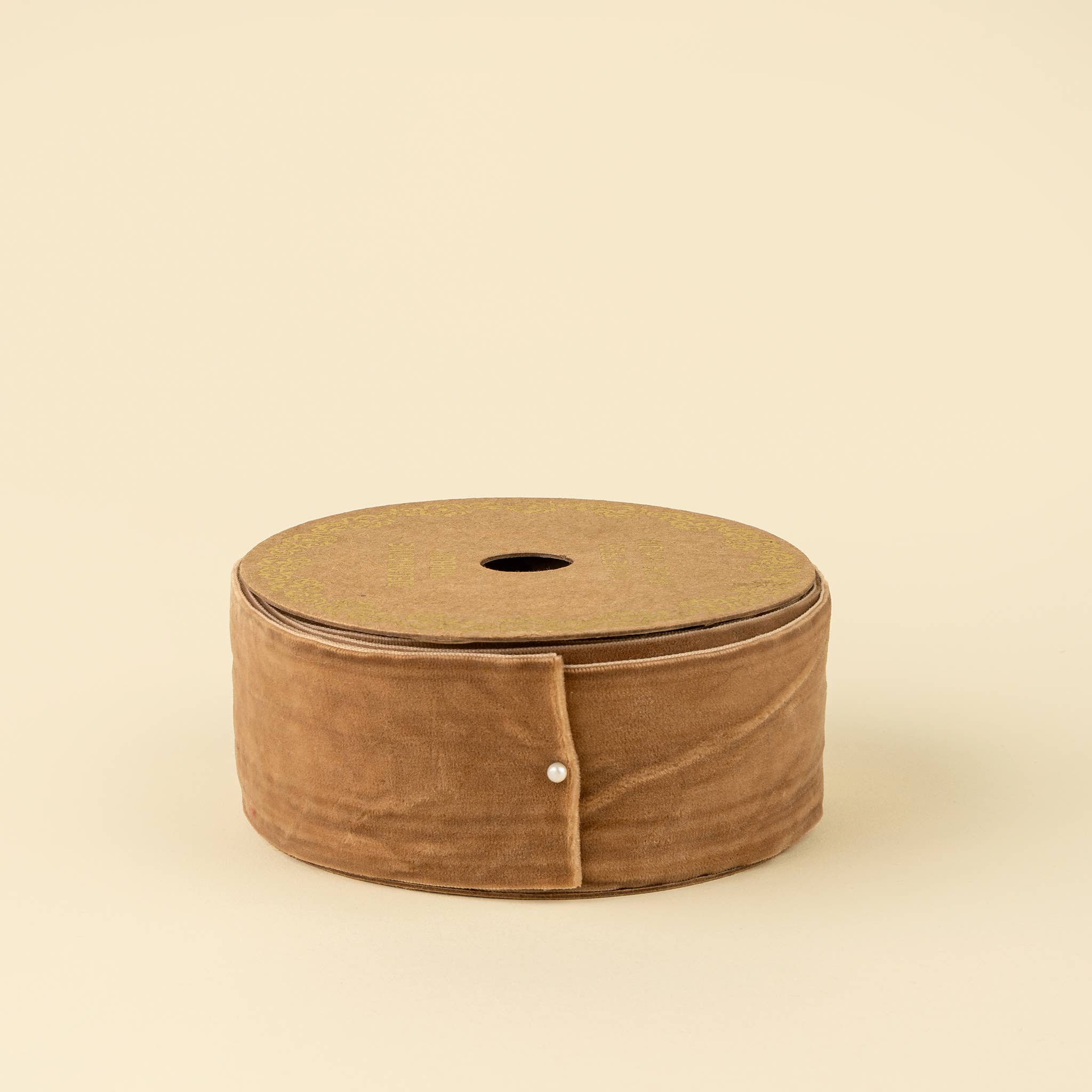 2" Velvet Ribbon on Spool -Latte